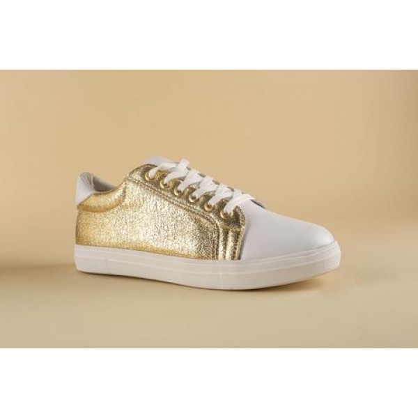 White & Shine Gold Sneaker