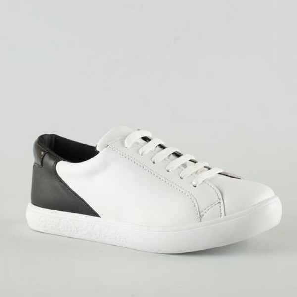 White Sneaker With Black Back